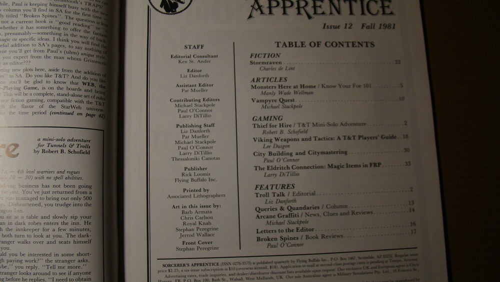 SORCERER'S APPRENTICE 12 *NICE COPY* 1981 MODULE DRAGON MAGAZINE DUNGEONS