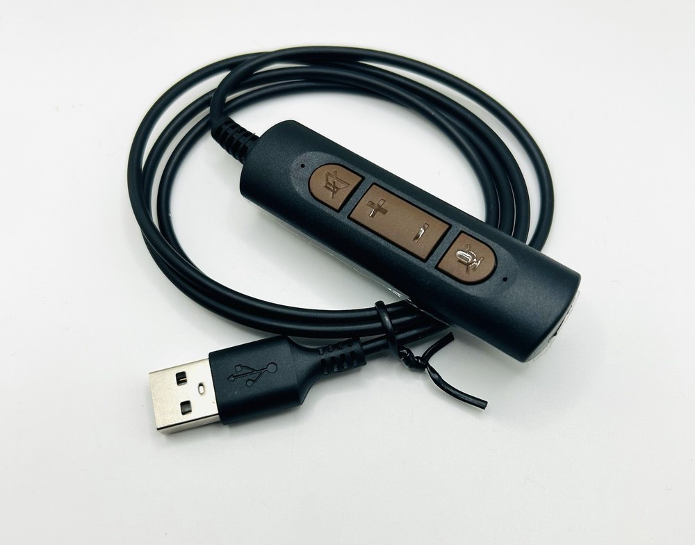 Wired Stereo Headset for Computers USB Adapter Only ( New )