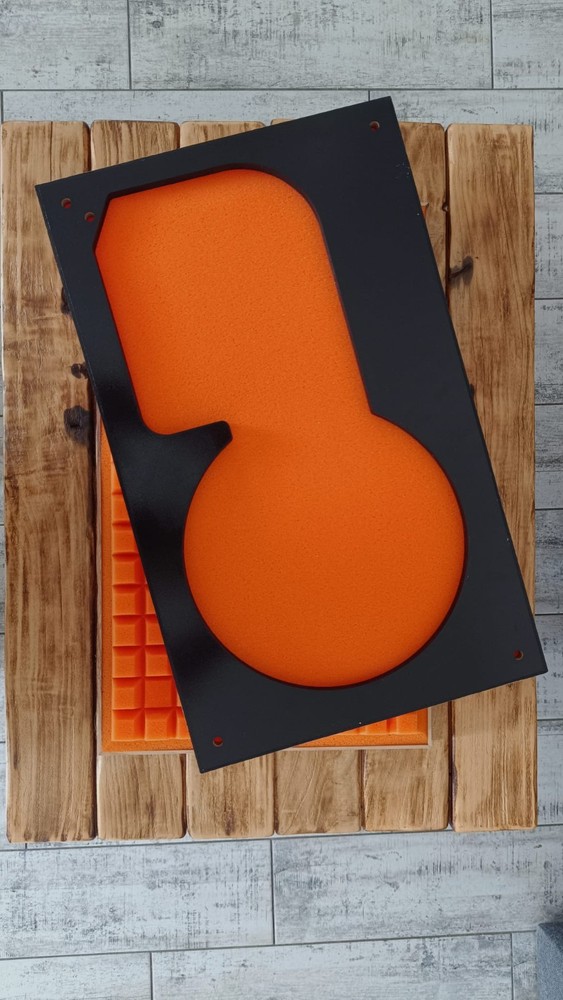 COMPLETE SET - JBL L100 ORANGE Quadrex Foam Inserts - Walnut Frames - Logo