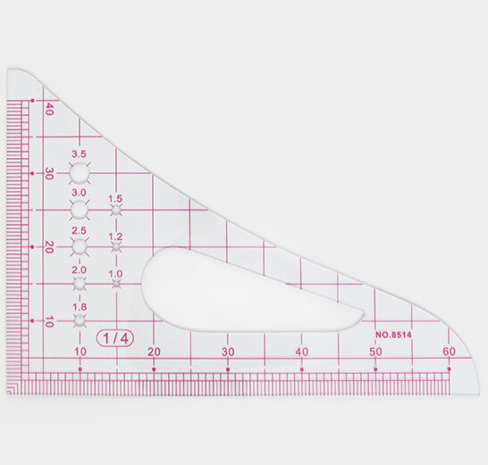 1/4 Scale Ruler Craft DIY Sewing Tools Acrylic Ruler Triangle Ruler Patchwork
