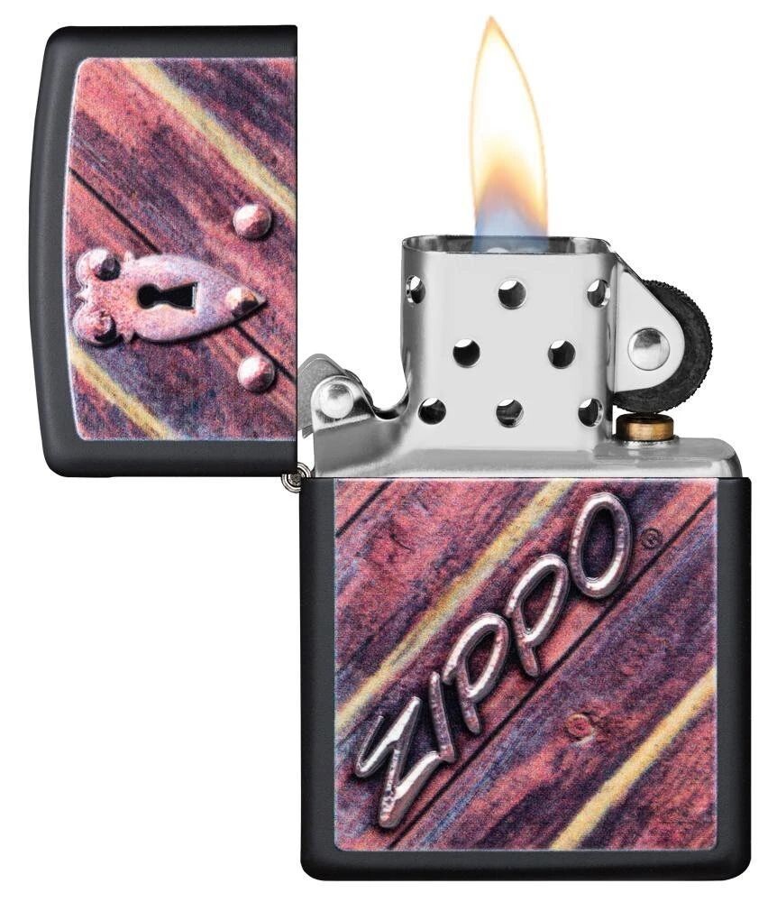 Zippo Lock Design Black Matte 29986