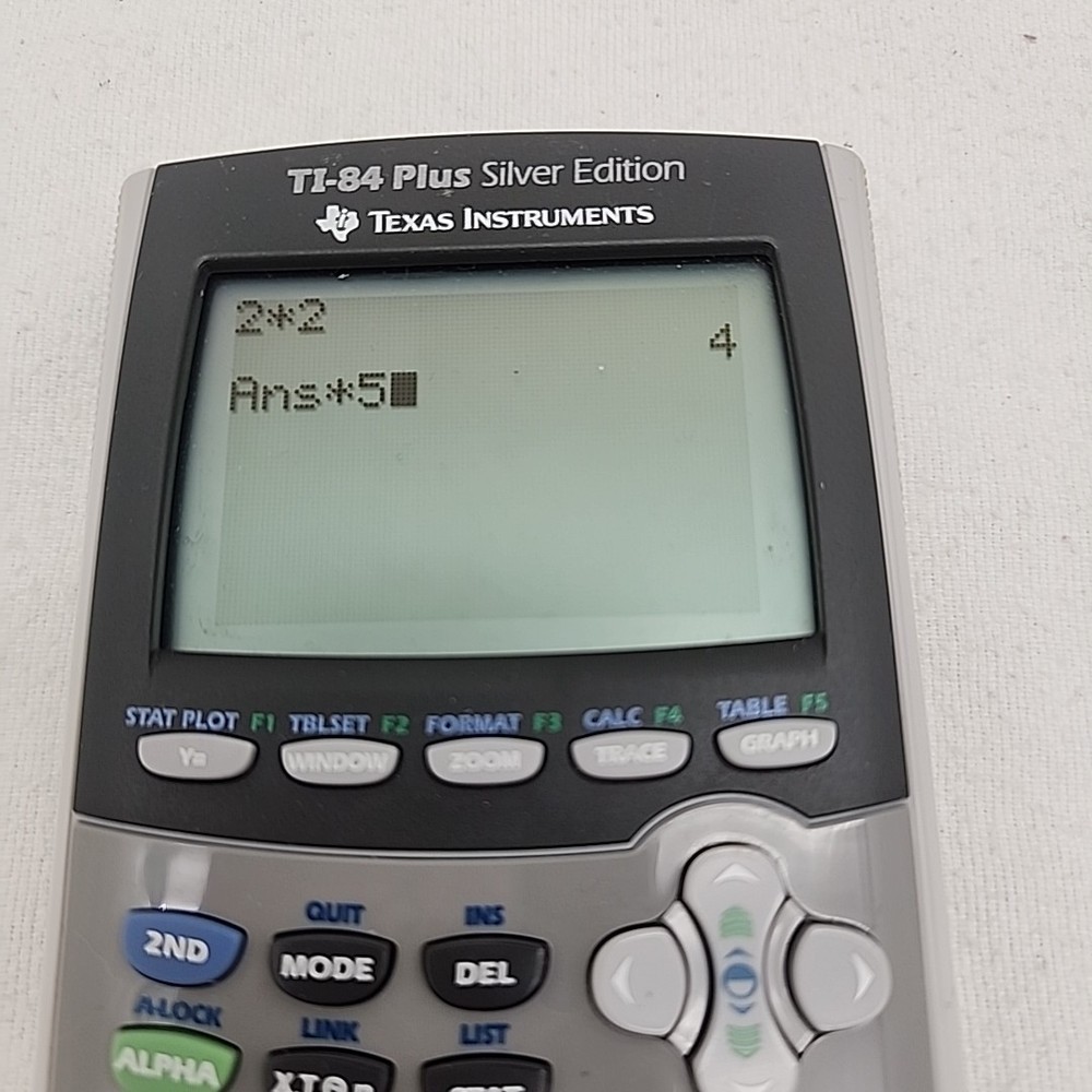 Calculator Texas Instruments Ti-84 Plus Silver Edition Graphing w/ Cover Math