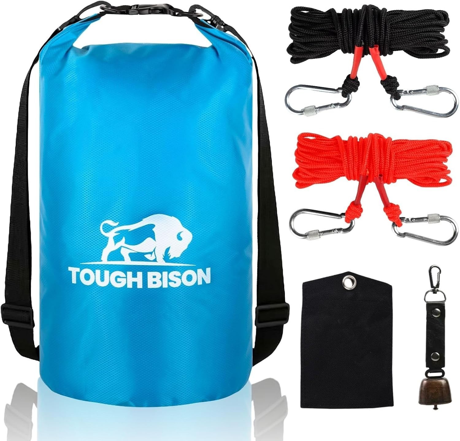 Bear Bag Hanging Kit 10L Waterproof Bear Proof Food Storage Bag, 2 Straps BLUE