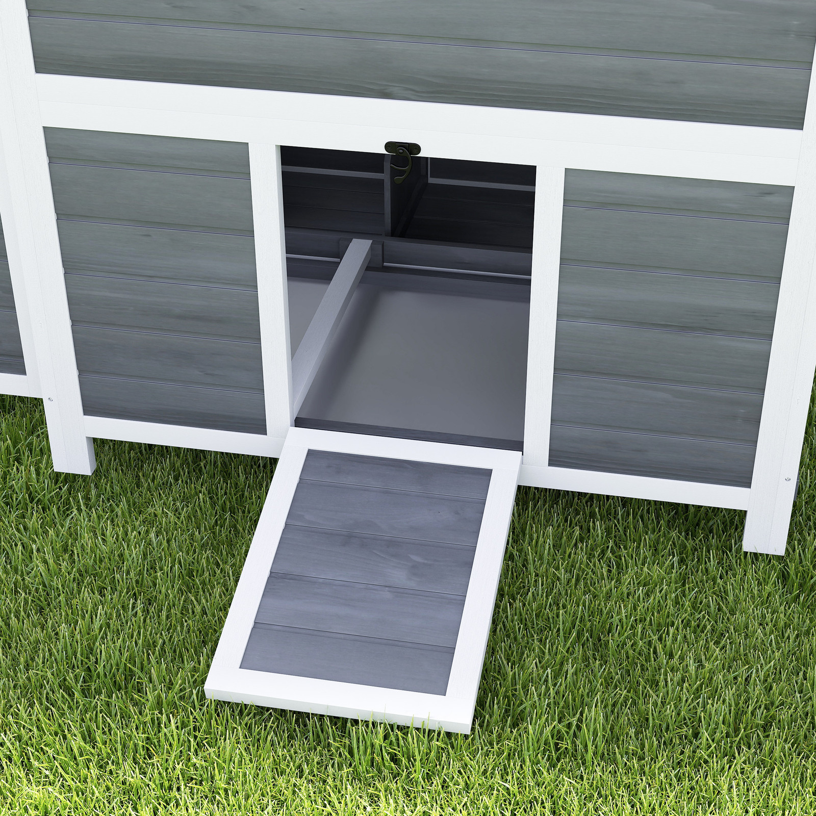 PawHut 39" Wooden Chicken Coop with Nesting Box, Tray, for 4-6 Chickens