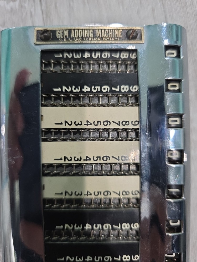 Vintage Great Display Condition Golden Gem Adding Machine/Mechanical Calculator