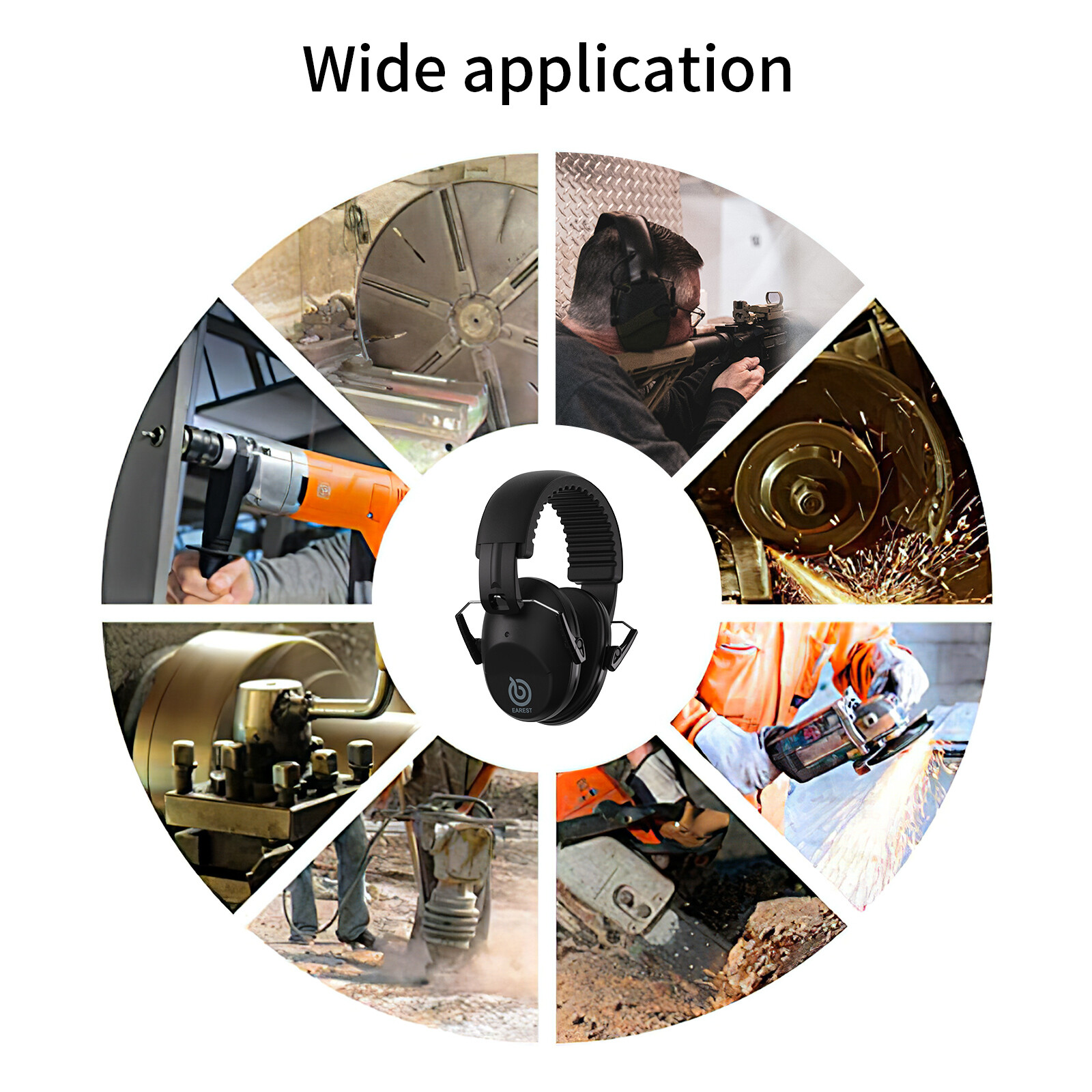 EAREST Protection Ear Muffs Hearing Noise Reduction For Gun Shooting Range