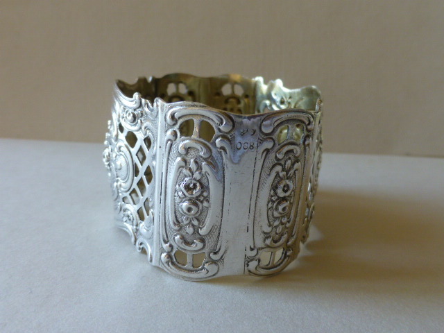Gorgeous Open Work 800 German Silver Napkin Ring