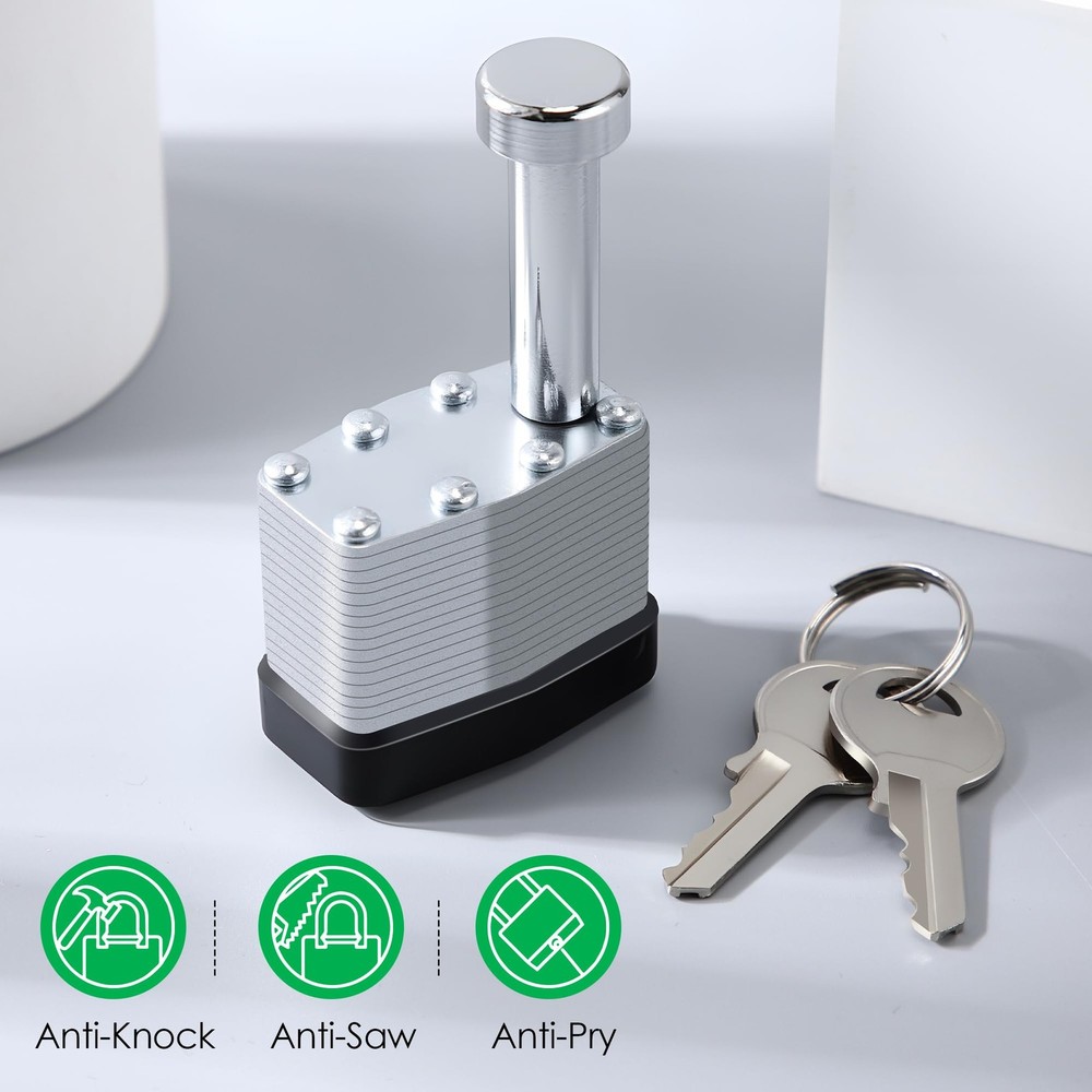 Feekoon 1 Pack Gate Operator Security Pin Lock, Compatible with Mighty Black