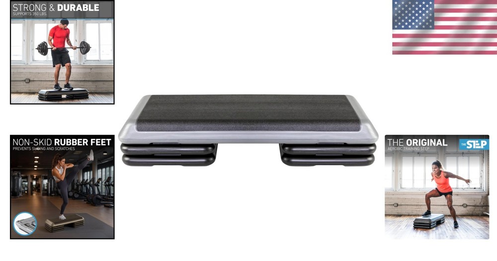 Home Exercise Step Platform with Stackable Risers