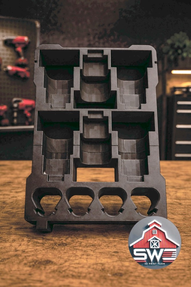 Milwaukee Packou Insert Compatible M12 Battery Storage Insert Organizer