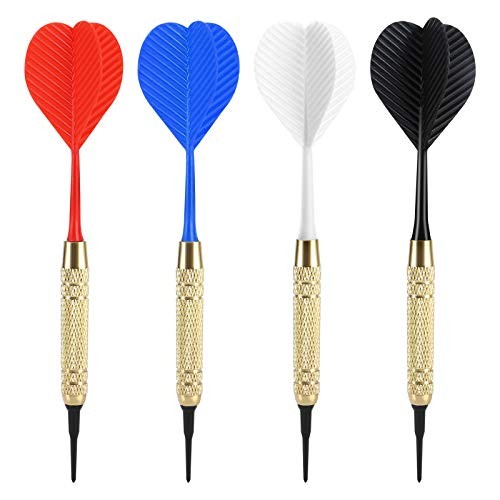 12 Pcs Soft Tip Darts, 18g Plastic Tip Darts Set, Attach Extra 100 Black 2BA