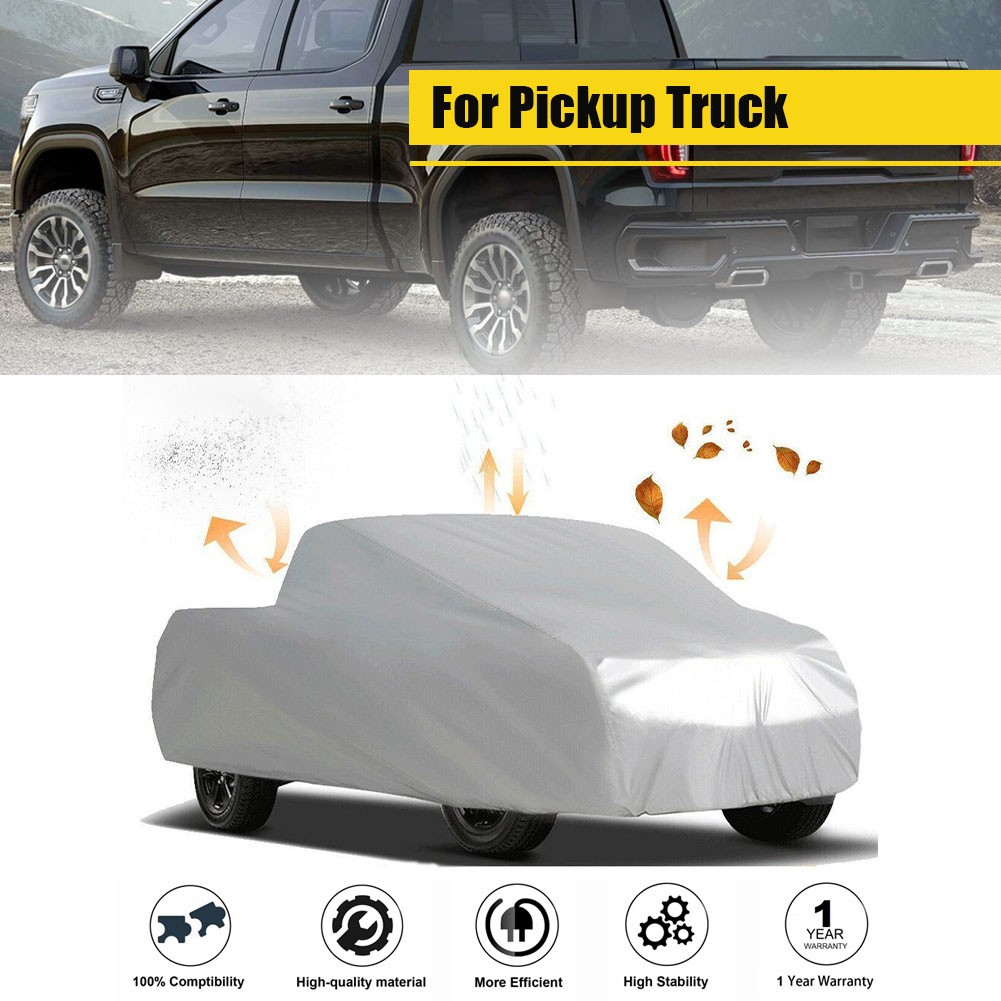 Waterproof Pickup Truck Cover UV Resistant All Weather Protection Full Pickup