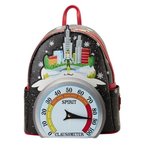 Loungefly ELF CLAUSOMETER Light UP MINI Backpack Standard, Multicolored