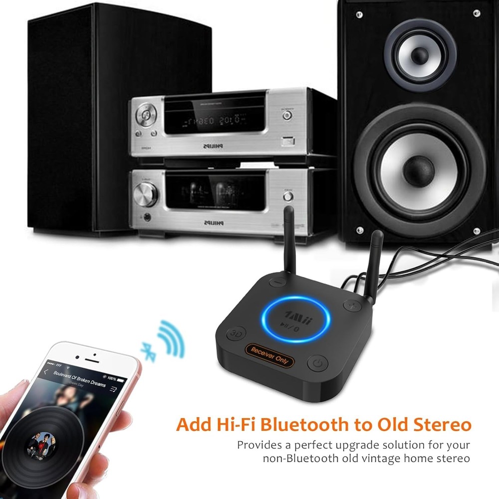 1Mii B06 Pro-B0301 Long Range HiFi Bluetooth 4.2 Adapter Upgraded