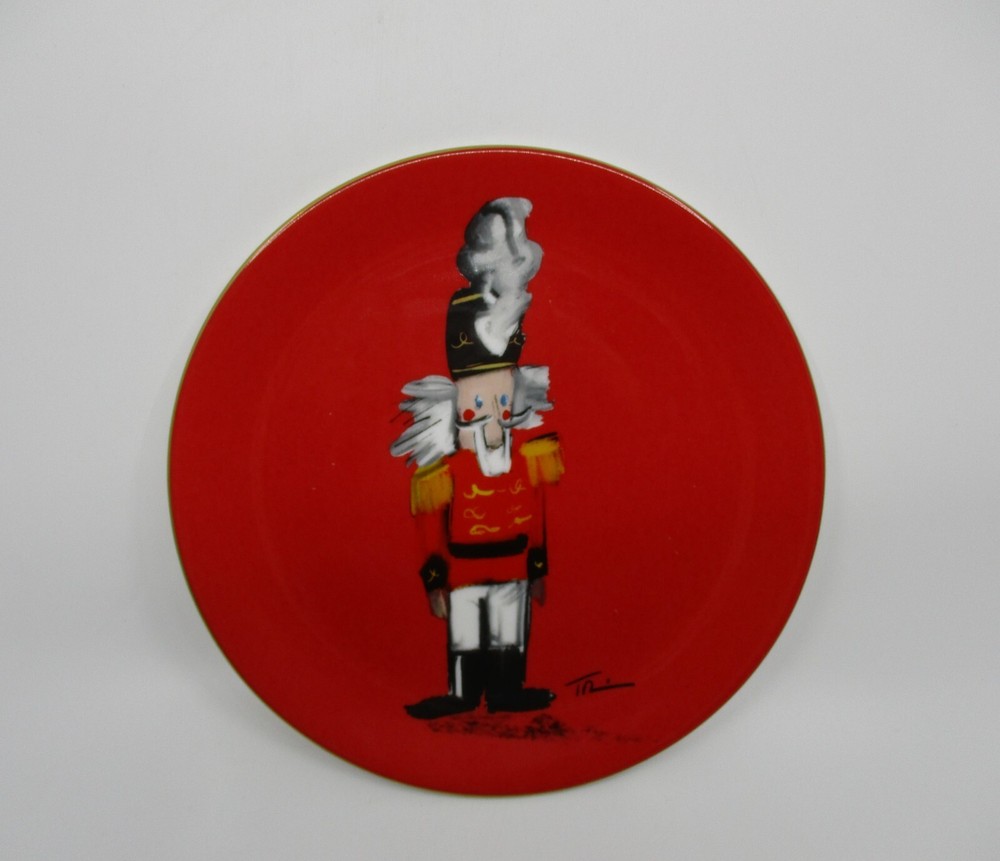 HALCYON DAYS NUTCRACKER SALAD PLATE  - 8"  1007F