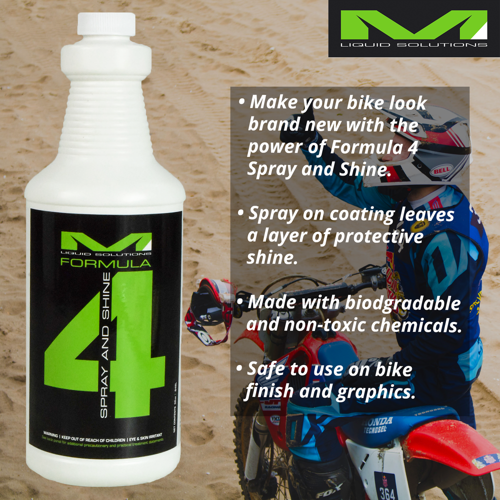 Matrix Liquid Solutions Formula 4 Biodegradable Spray&Shine Detailer 32oz 4 Pack