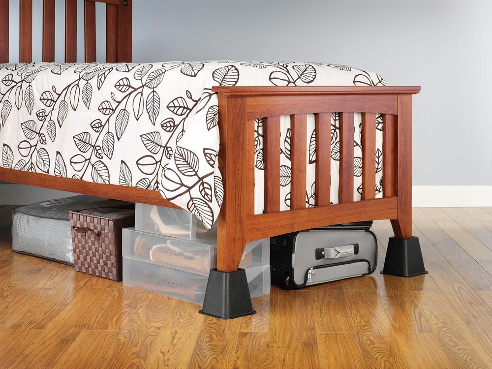 Bed Risers - Black Set of 4