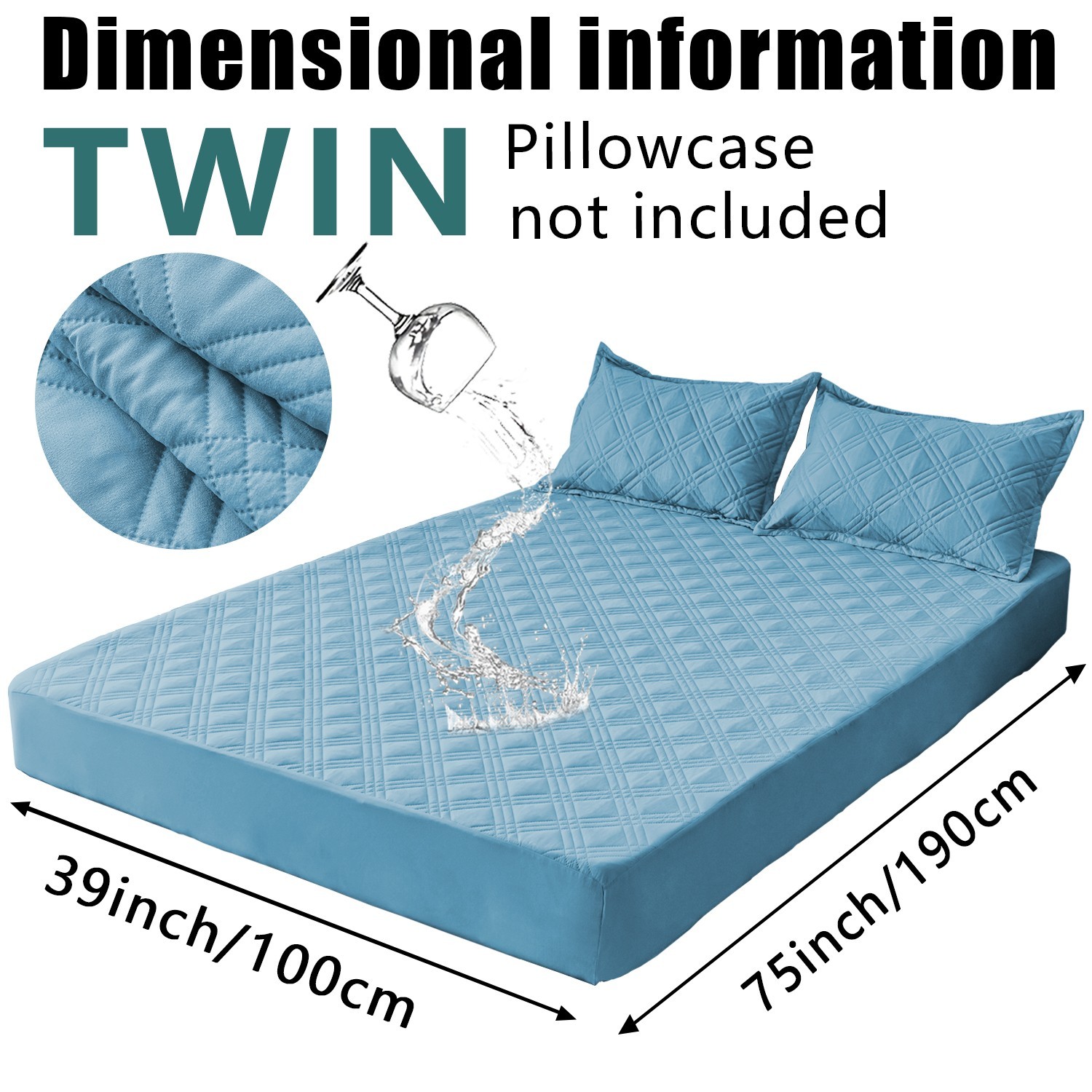 Super soft waterproof mattress cover, layered design, comfortable and durable