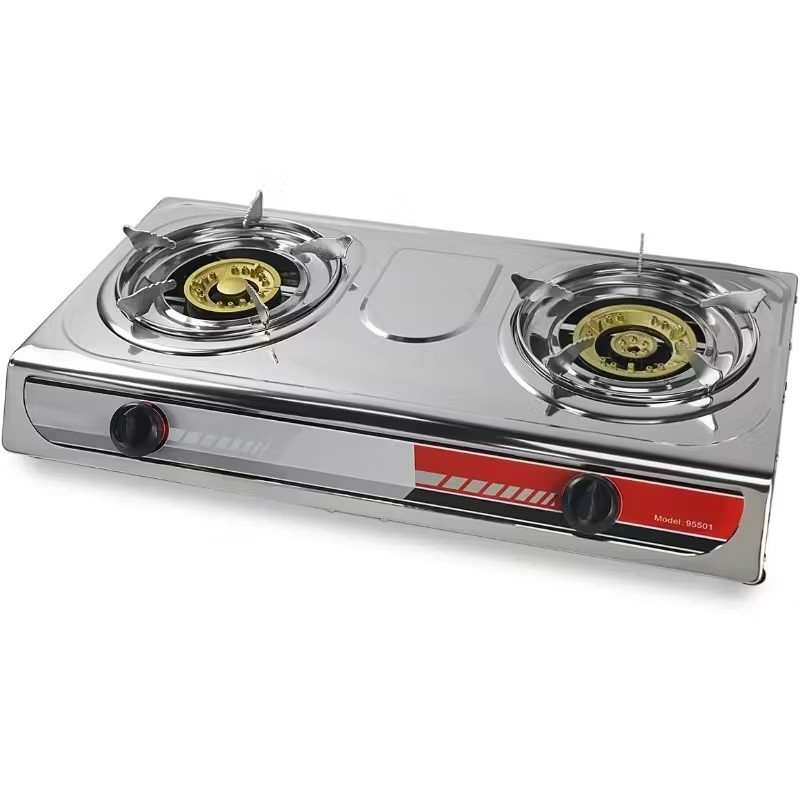 Double Burner Propane Gas Stove Outdoor Cooking Camping BBQ Tailgating Portable