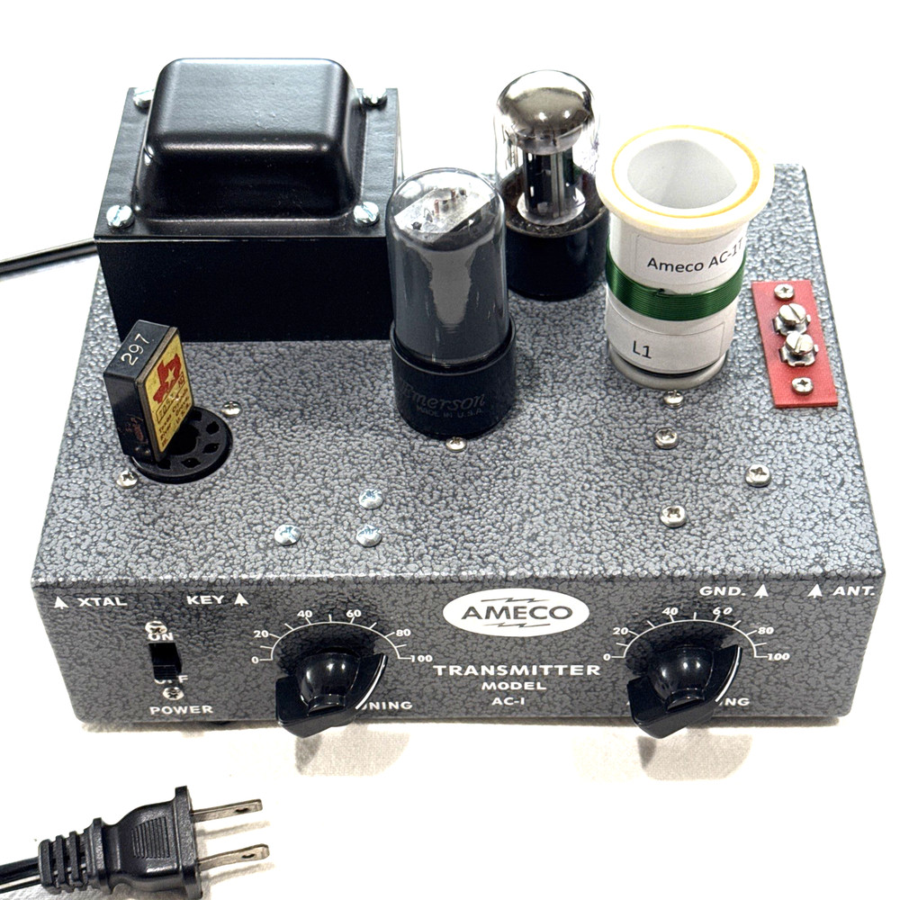 AMECO®  AC-1T CW transmitter for 3.5MHz-7MHz-10.1MHz-14MHz  FINISHED REPLICA