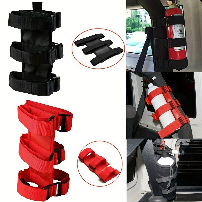 Nylon Fire Extinguisher Mount Strap Fire Extinguisher Holder Adjustable Roll Bar