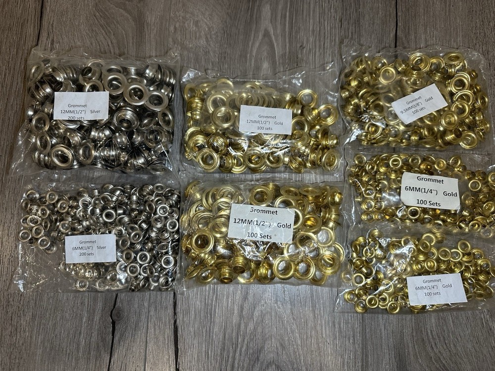 Large Metal Grommets Lot for Hand Press Machine