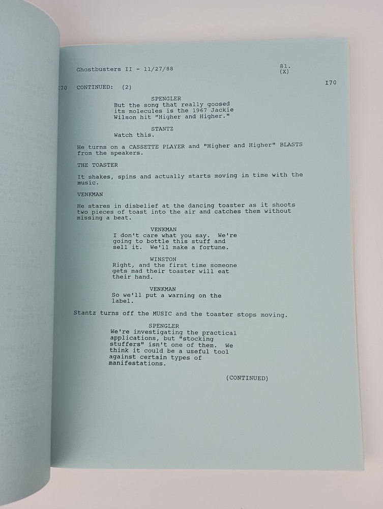 Ghostbusters II Script - 1988 Pink & Blue Revision