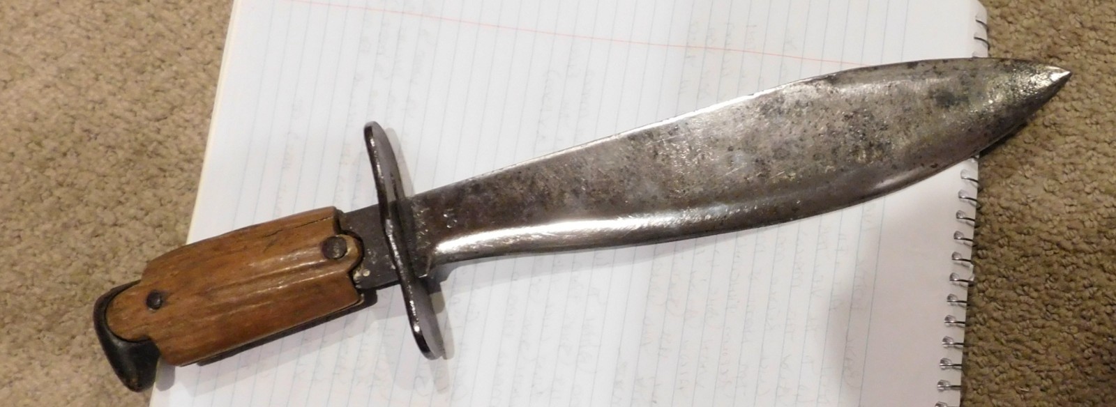 WWI U.S. Army Bolo Knife M-1910 Marked SA Springfield Armory US 1913