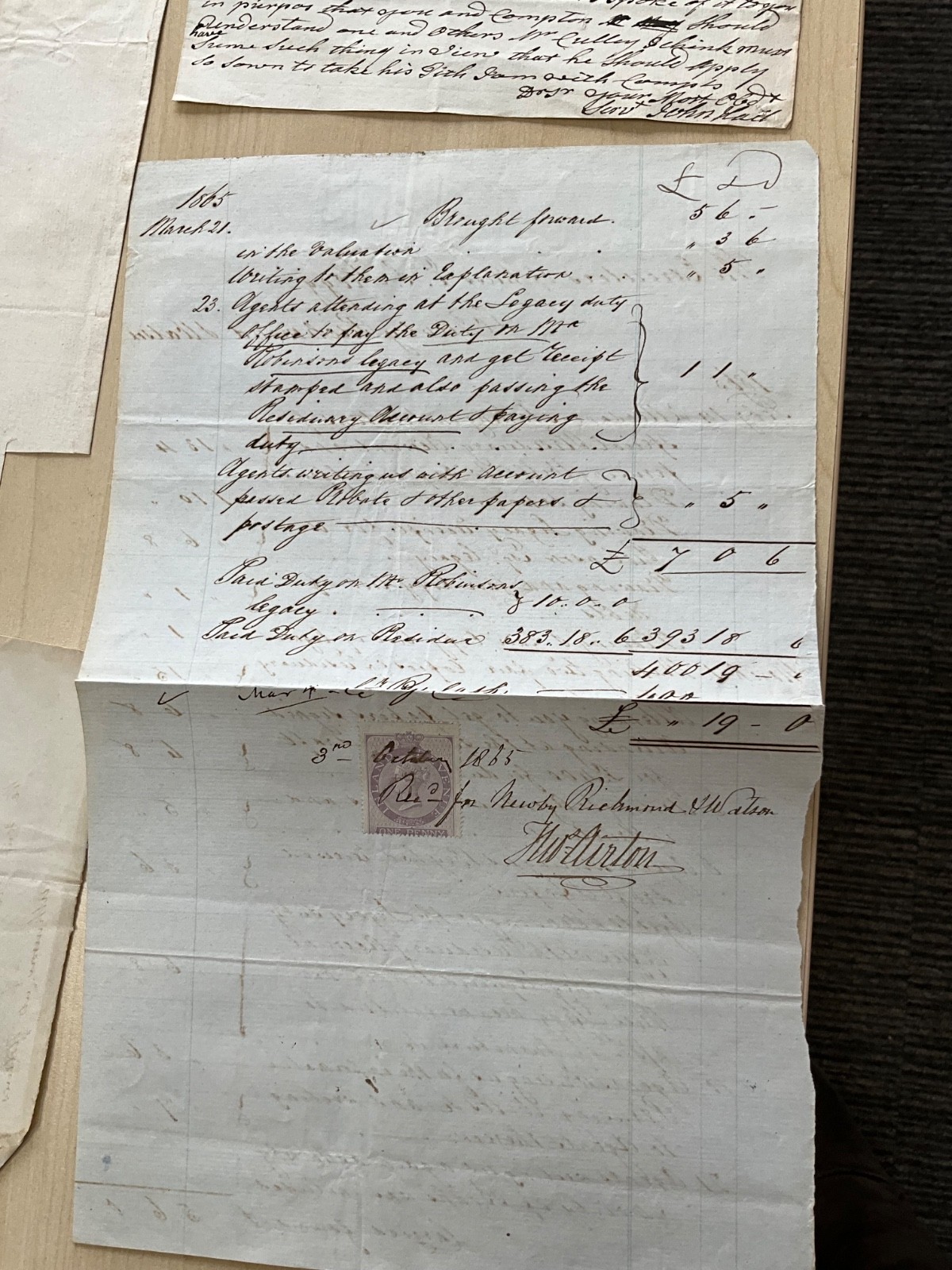 Antique GB Ephemera 1704 - 1880 mixed collection letters, deeds, invoices #SF45