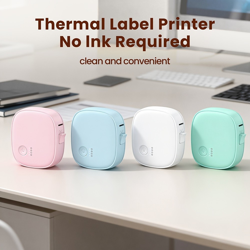 Portable Mini Label Maker Machine With Tape, Wireless Thermal Label Maker