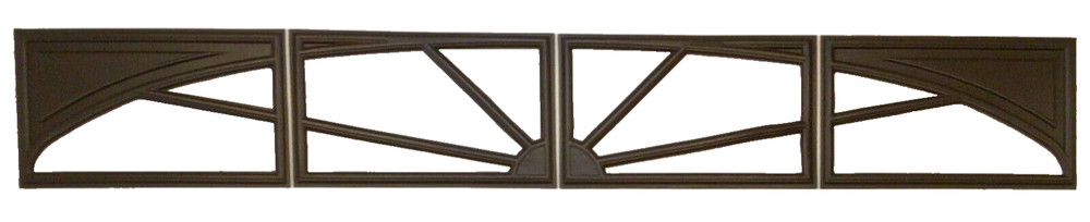 4 Amarr Sunray Replacement Inserts for Amarr Short Panel Garage Doors Dark Brown