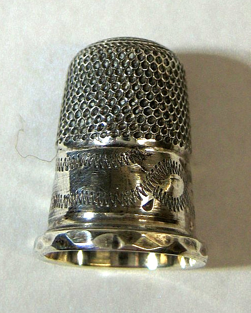 Antique Silver Childs Thimble rare