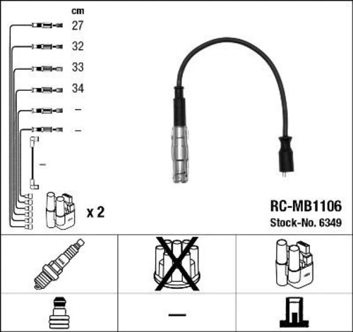 For NGK 6349 IGNITION CABLE KIT