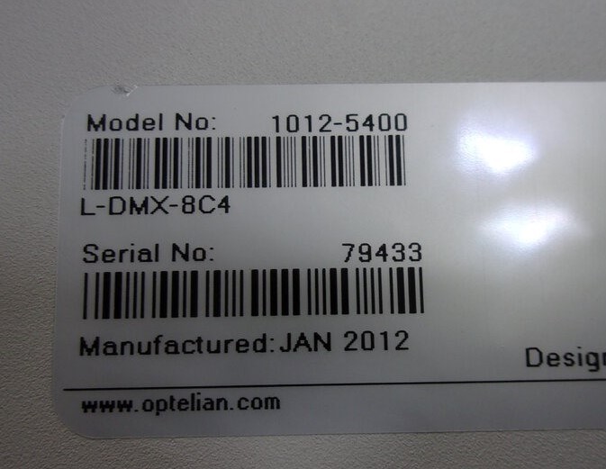 Optelian L-DMX-8C4 1012-5400 Network Module SEE NOTES