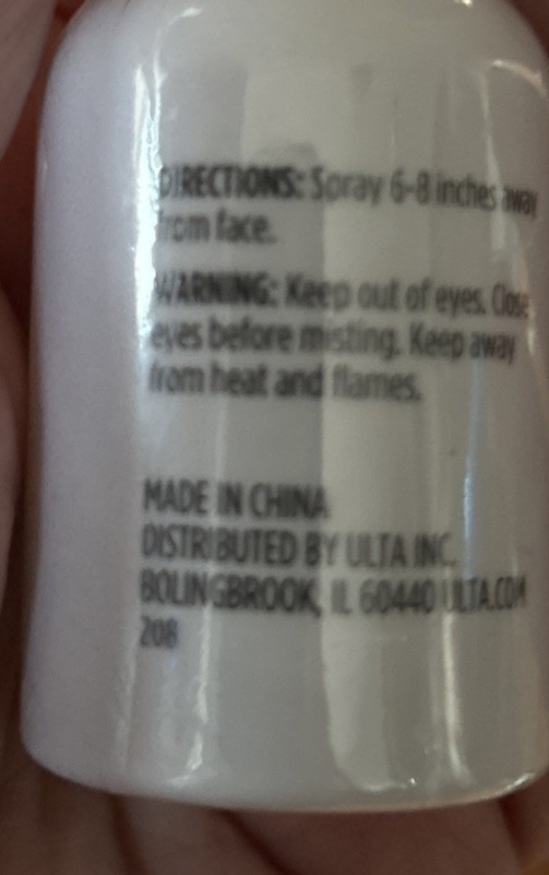 Ulta Beauty Matte Makeup Setting Spray 24ml Sample Size