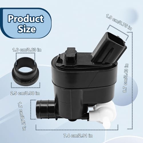 Windshield Washer Pump Assembly, Windshield Washer Motor Compatible with