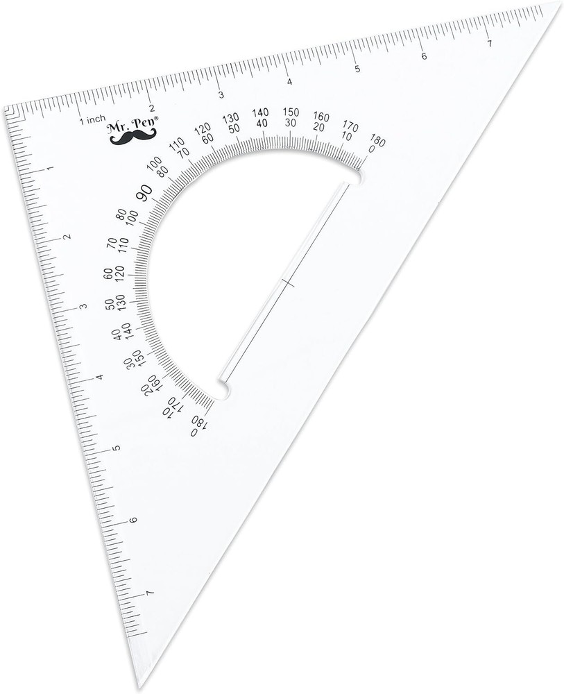 Precision Triangular Ruler Set: 12" Architect's Scale & 30/60, 45/90 Triangles