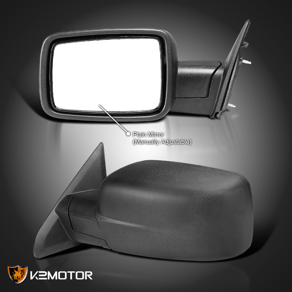 Left/Driver Side Fits 2009-2018 Dodge Ram 1500 Classic Manual Fold View Mirror