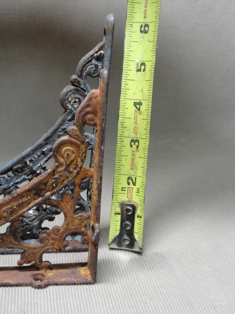 Victorian Cast Iron Shelf Brackets Same Pattern Different Size Original 'D'
