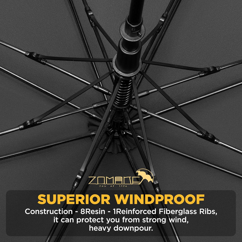 Golf Umbrella Windproof, Extra Large Oversized Heavy Duty Double Canopy