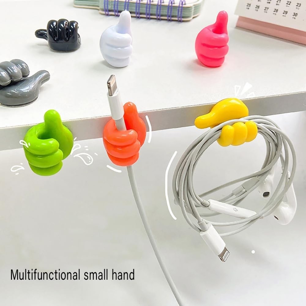 Thumb Wall Key Hook for Hanging Self Adhesive Cable Organizer Clip Holder