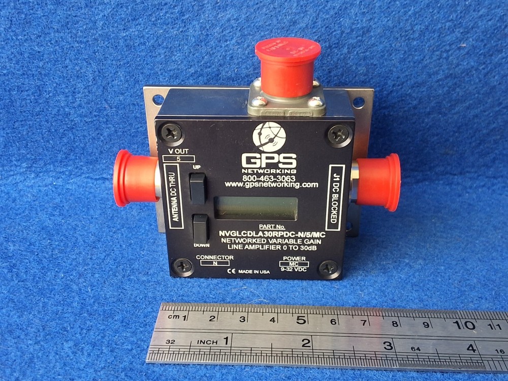 GPS Networking NVGLCDLA30PRDC-N/5/MC Networked Variable Gain Amplifier 0-30dB.