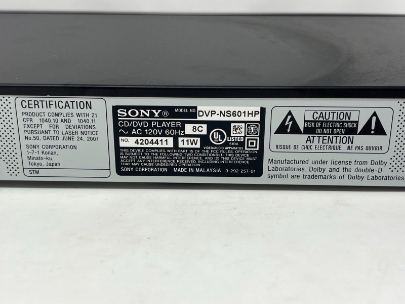 Sony DVP-NS601HP CD/DVD Player