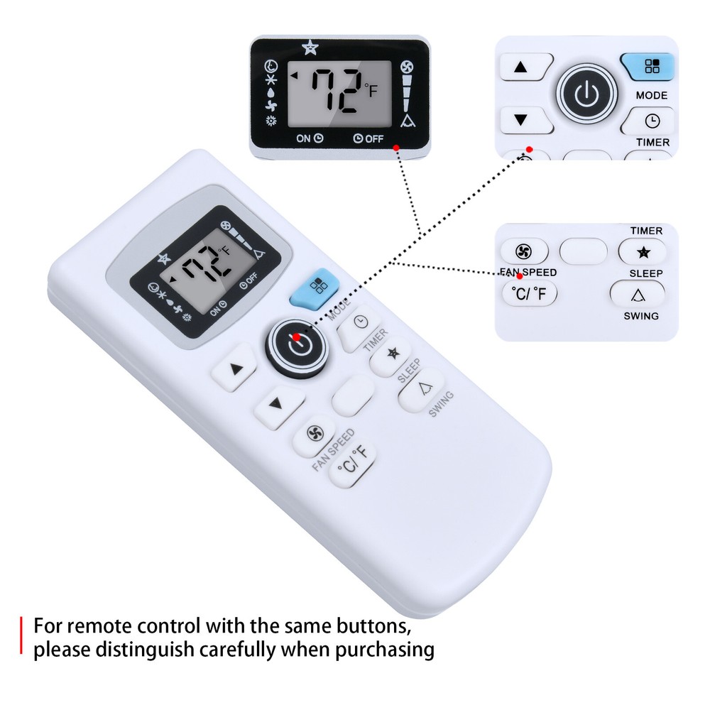 Remote Control For Black Decker Air Conditioner BPACT08 BPACT08WT BPACT10