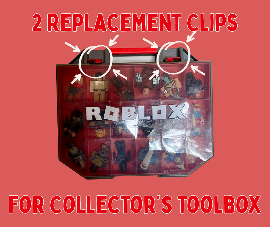 2 REPLACEMENT CLIPS Right + Left for ROBLOX Collector’s Toolbox Storage Case
