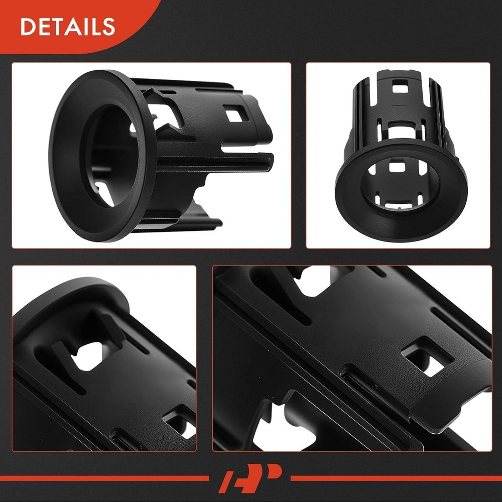 4-PC Front Inner and Outer Parking Assist Sensor Retainer Bezels Compatible w...