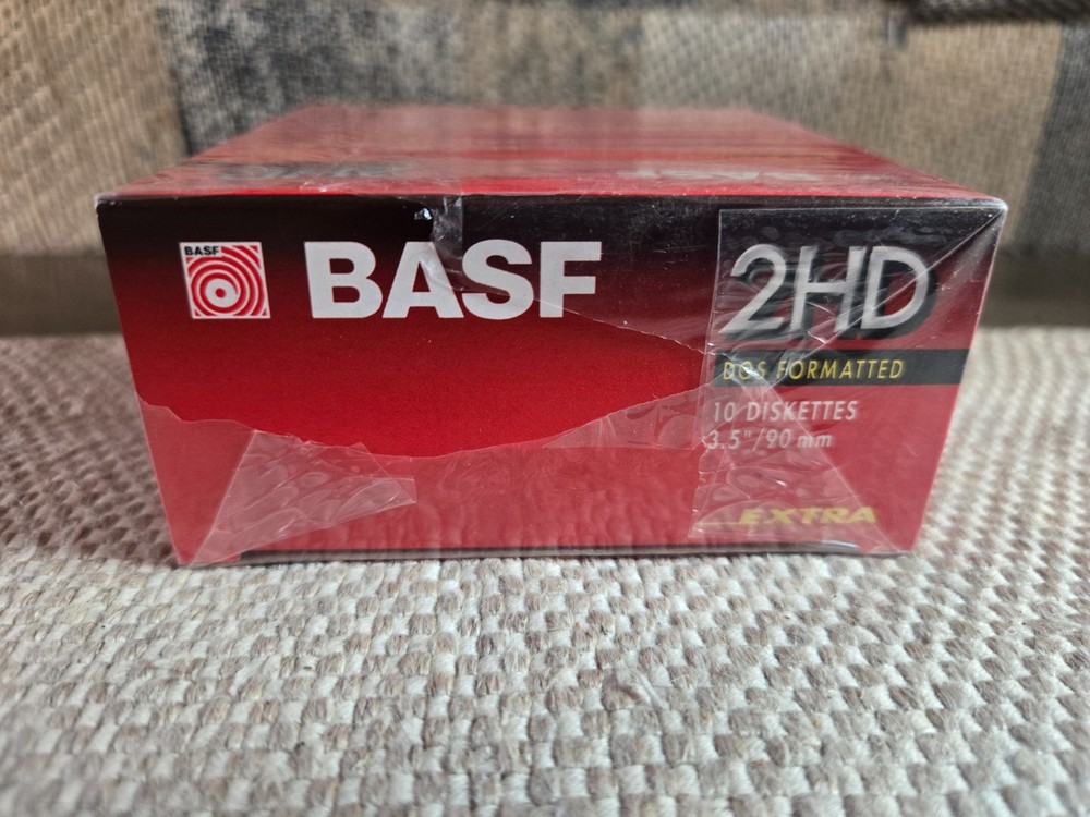 BASF Diskettes 3.5" 2HD DOS High Density Diskettes -Two 10 Packs- NEW, Sealed