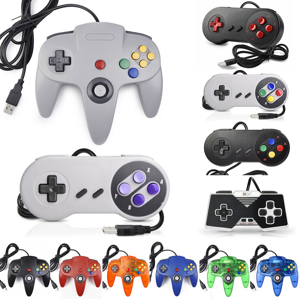 N64 NES SNES USB GAME Controller Wired/4.9ft  PAD For PC Windows Raspberry Pi
