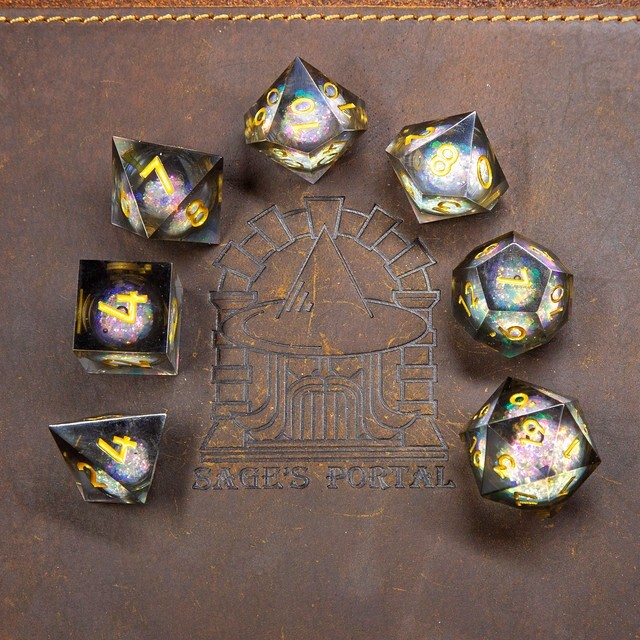 Sage's Spirits - Nether Spirits Liquid Core Sharp Edge Resin Dice Set