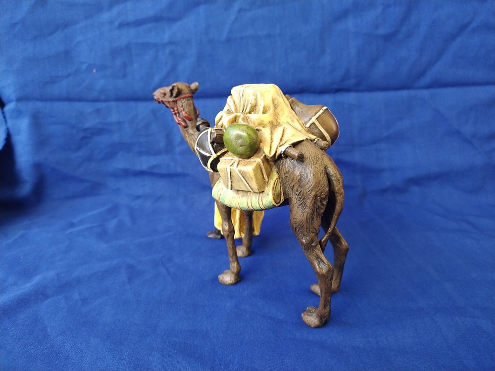 Arab Hunter with camel Statue bronze cold painted Bronze